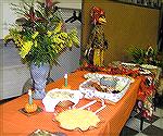 Appetizers were brought in by members at the Ocean Pines Harvest Dinner/Dance on Thursday October 12th at the Community Hall.

The dinner was served buffet style-- sliced beef and chicken alfredo wi
