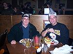 Steeler fans Dave Schwarten and Jack Barnes supporting Pittsburgh Steelers through thick and thin at the local Steeler bar 707 in West Ocean City. Bar owned by same brothers that own Breakfast Bills i