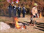 Scouts conduct flag retirement