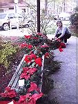 Irene Raber sets out swags at the Community Hall, where swags and wreaths were created by volunteers to decorate Ocean Pines for the Holidays.