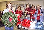 Some of the 70 volunteers that were part of the &quot;Decorating Ocean Pines for the Holidays&quot; event held at the Community Hall on November 28th.  
Chair of the event was DIANE ST. CLAIR.

Fro