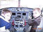 Daniel and Luke Barnes get the opportunity to be at the controls of their fathers, Major Jack Barnes III, KC-135 refueling tanker.
