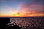 Sunrise at the Ocean City inlet minutes before the launch of a Minotaur rocket from Wallops Flight Facility at 7AM, December 16th.