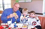 While the parents of Carson and Michael Barnes enjoyed a sumptuous Birthday dinner at Ruth's Chris Steakhouse Grandma and Grandpa Barnes checked out some less expensive but more exciting fare. [At lea