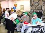 The residents at the Berlin Nursing home welcomed the Ocean Liners last Monday.
