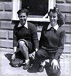 Looking back. Dolores Hankinson (left)...now bestter known as Courier Editor Dolores Pike and friend Joan Johnson in their 50s weekend attire.
