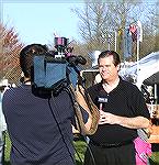 Local weather man comes to Pork Festival.