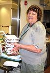 Working out of the Worcester County Senior Center in Snow Hill, Carole  packs about a dozen hot meals for delivery to shut-ins each day. See The Courier Article &quot;A Modern center Looking for Senio