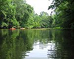 The Tuckahoe River widens and is easy to paddle on a short distance north of Hillsboro, MD.  6/26/2007
(For a kayaking trip report, Msg# 467377.)