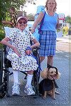 Andrea was not about to let her disability keep her from entering Joey in the Snow Hill "Dog Days of Summer" parade.