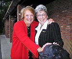 Folks at the Ocean Pines Area Chamber of Commerce Annual Dinner 2007. Sharyn O'Hare (left) and Roseanne Bridgman ham it up outside Phillips Crab House.