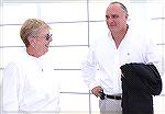 Image from Grand Opening of the Ocean Pines Sports Core indoor pool enclosure on 10/13/2007. Barbara Kissel and GM Tom Olson.