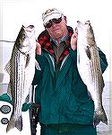 Bob Blatchley shows two rockfish we caught on 11/13/2007. For the day we caught three 28-inch or larger fish and about 30 total.