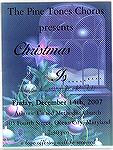 Pine Tones Christmas Concert 2007 Poster