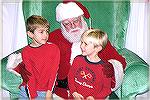 Michael and Carson Barnes of Ocean View, Grandsons of Andrea and Jack Barnes from Ocean Pines, pass on some secret wishes to Santa Claus. 