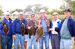 Twenty anglers recently vied for cash prizes in the annual Flounder Frenzy 
sponsored by the Ocean Pines Anglers Club. The rain held off most of the day 
as over 40 fish were caught in the Coastal B