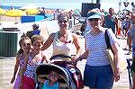 Jeanette Reynolds enjoys the OC air show with visiting family members.