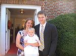 Another photo, this one taken after Delaney's baptism.  (Rachel, Jon and Delaney October 5, 2008)