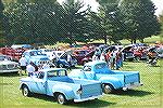 Some of the Studebaker trucks that were on display at the 2008 International Meet.