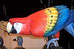 A parrot completely carved from wood shown at the Easton Waterfowl Festival
