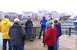 Anglers wait anxiously at the Yacht Club fish station as Budd Heim announces winners of the 2008 Ocean Pines Anglers/MSSA Rockfish Tournament.  