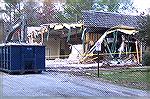 Ocean Pines Community Hall being torn down and loaded into dumpsters.