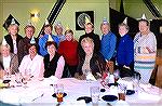 Thirteen of the sixteen members of XI Beta Sorority sisters celebrate their chapters birthday at the Marina Deck in Pennington Commons. Current Sorority President is Shirley Ballantine [second from le