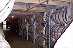 The aging room at the Buffalo Trace Bourbon distillery in Kentucky.