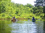 7/8/2009  Two kayakers paddle up Cow Bridge Branch of the Indian River north of Millsboro Pond in Millsboro, DE.

(For use in kayak trip report, Msg. #685234)