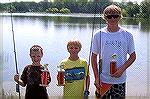 Shown L to R are winners in each age category for the Biggest Fish caught at the Ocean Pines Anglers Club, 13th annual Art Hansen Memorial Kids Fishing Contest. 
Nick Mitchell 0-8 [12 1/2&quot; Bass]