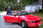 Ryan Sterba on his way for a sail in Ocean Pines resident Al Todds sharp Red Mustang convertible. Ryan, who suffers the after affects of a cardiac arrest event several years ago, is on his way for a d