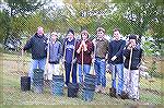 Despite the cold, damp, windy weather on Sunday, October 18, young men from SDHS and Worcester Prep joined OP Environment & Natural Assets Committee members to plant 44 trees at the South Gate Pond.  