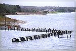 MD boat ramp and fishing pier across from Assateague underwater Nov 09
