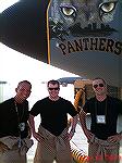 Lt. Col Jack Barnes III, son of OP residents Jack & Andrea Barnes [L] and his crew of KC-135 refueling tanker, Tech Sergeant Dan Zickefoose,boom operator [M]. 1st Lieutenant Ben Hodgdon is copilot on 