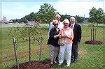Two weeping cherry trees, planted by friends and family in memory of Amy Christian Flickinger, were dedicated Sunday at the Community Church of Ocean Pines.   Amy was the daughter of Tom and Mary Yenn