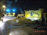 Snow drifts across Ocean Parkway at the North Gate on evening of December 26, 2010.