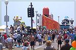 Crowds wander the Boards near 16th st in Ocean City as they get ready for the annual Ocean City Airshow.