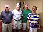 Candidates for OPA Board of Directors 2012 at the drawing for position on ballot.
Left to right:
Marty Clarke, Bill Wentworth, Bill Cordwell, Sharyn O'Hare.
Mark Venit, recovering from foot surgery