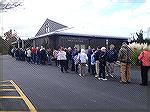 11:48 AM voting line in 2012 presidential election. At Community Church. 