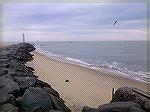 New beach created along the south side of the north jetty in Ocean City by hurricane Sandy.