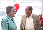 Bill Zawacki (left) and Marvin Steen at the Ocean Pines indoor pool grand opening in 2007.