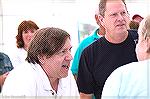 Tom Stauss (left) and Reid Sterrett at the Ocean Pines indoor pool grand opening in 2007.