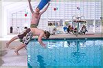 Reid Sterrett and son finally enjoy the pool at the Ocean Pines indoor pool grand opening in 2007.