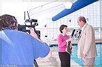 OPA video team interviews Marvin Steen at the Ocean Pines indoor pool grand opening in 2007.