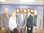 Marlene Ott [R] 2012 recipient of Marylands Most Beautiful volunteer award and Andrea Barnes who nominated her are shown with their significant others standing next to Garry Mumford, Worcester County 