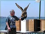 Eagle Owl shown at the Ward Wildfowl Festival at Convention Center, Ocean City,  MD Saturday 4/27/13, as part of the "Skyhunters in Flight" demonstration.