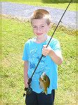 Ethan Gilbert visiting Ocean Pines from Lebanon, Pa shows that he learned his lessons well at the Ocean Pines Anglers Club Teach A Kid To Fish day.