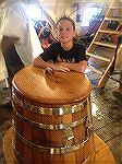 Our Grandson at the USS Constitution's Grogg Barrel