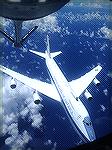 Refueling Presidential Plane. Refueling KC-135 tanker piloted by Lt. Colonel Jack Barnes III