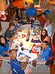 Pittsburgh, Ocean View and Ocean Pines Barnes enjoying Andrea's home made Smith Island crab cake dinner.